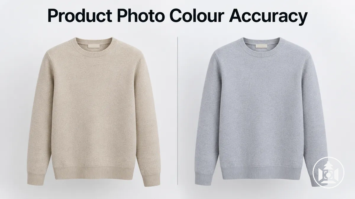 Ecommerce product photos showing accurate colour and visible colour shift differences