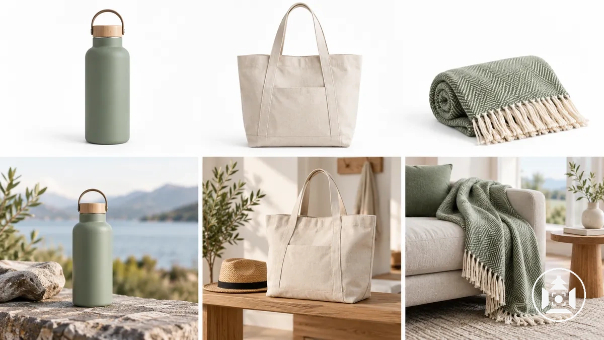 Product range showing visual consistency alongside contextual brand expression