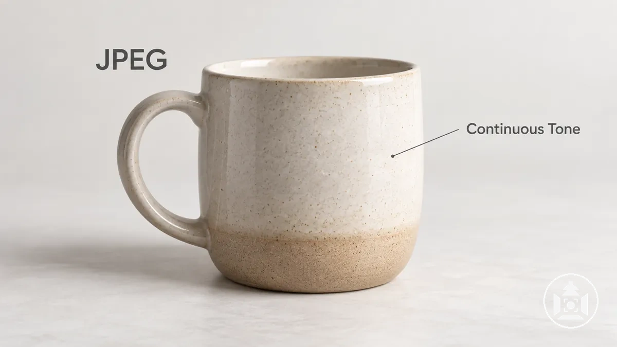 Imagen fotográfica de producto para ecommerce que muestra un caso de uso típico de JPEG