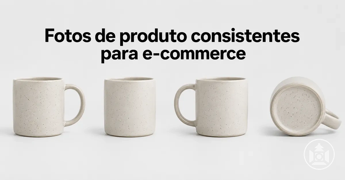 Fotos de produto para e-commerce consistentes em iluminação, enquadramento e fundo