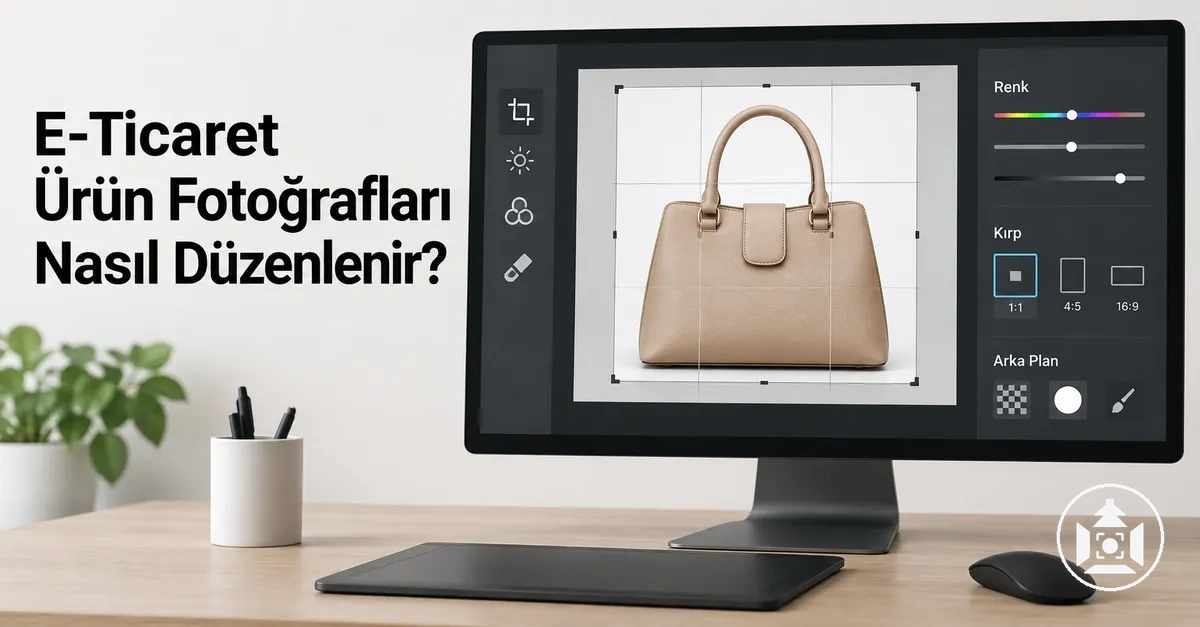 Renk, kırpma ve arka plan temizliği için düzenlenen e-ticaret ürün fotoğrafı
